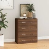  Komoda s 4 ladice 60 x 30,5 x 71 cm boja smeđeg hrasta | shoptok.hr