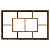  Zidna polica dimljeni hrast 85x16x52,5 cm od konstruiranog drva | shoptok.hr