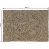  Tepisi za područja Prirodna i crna 140 x 200 cm Juta | Eponuda.ba