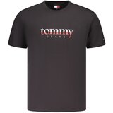 Tommy Jeans muška majica kratkih rukava s natpisom na prsima crna | shoptok.hr
