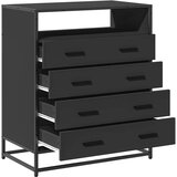  Ormar s ladicama crni 70x41x83,5 cm izrađeno drvo | Eponuda.com