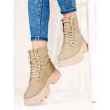 SHELOVET Women's trappers on the platform green