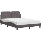 Postelja z vzmetnico siva 140x200 cm umetno usnje | Shoptok.si