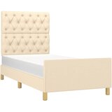 Okvir kreveta bez madraca Krem 80x200cm Tkanina | shoptok.hr