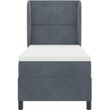  Krevet s opruga kutije Tamno siva 200 x 80 cm Baršun | shoptok.hr