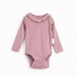 VAUVA Bobi za bebe dugih rukava sa volanima oko vrata - Ljubičasta / 3-6 mes | Eponuda.com