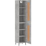  Visoka komoda siva betona 34,5x34x180 cm od konstruiranog drva | shoptok.hr