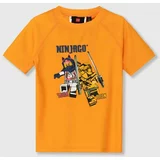 Lego Otroška plavalna majica oranžna barva