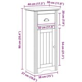 vidaXL Kupaonski ormarić "BODO" sivi 44x30x90 cm | shoptok.hr