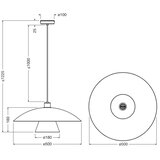 Osram Luster na sajli DECOR FLYING MUSHROOM 1xE27/25W/230V, prečnik 50 cm, u plavoj boji | Eponuda.com