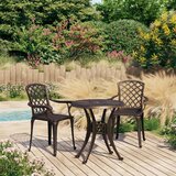  3-dijelni bistro set od lijevanog aluminija brončani Cijene