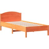  The Living Store Posteljni okvir brez vzmetnice voščeno rjav 90x200 cm borovina - Posteljni Okvir, (21450476) | Shoptok.si