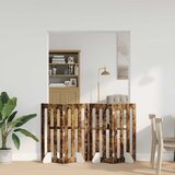  Preklopna ogradica za kućne ljubimce 4 pcs Dimljeni Hrast | shoptok.hr