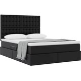  Krevet s od storage s madracem Crna 140 x 190 cm Lažna koža | shoptok.hr