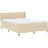 Box Postelja z vzmetnico z vzmetnico krema 200 x 160 cm Poliester, (5000142073) | Shoptok.si