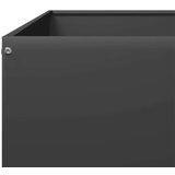 vidaXL Vrtna visoka greda črna 100x100x33,5 cm jeklo | Shoptok.si