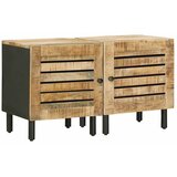 Noćni ormarić 2 kom. Prirodna 40 x 33 x 46 cm Čvrsto drvo manga - 2 | shoptok.hr