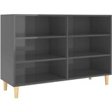 Maison Chic Komoda - Predalnik visok sijaj siva 103,5x35x70 cm iverna plošča, (21720720) | Shoptok.si