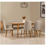 Hanah home vina atlantic pine cream set : sto, stolice i klupa Cene