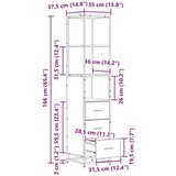 vidaXL Kupaonski ormar s ladicama hrast artisan 35 x 37.5 x 166 cm | shoptok.hr