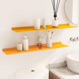  Lebdeća polica Zidne 2 pcs Žuta 80 x 18 x 2,5 cm Čelik | shoptok.hr
