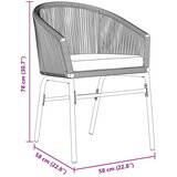 vidaXL 5-dijelni set vrtnih stolica crne boje od poliratana | shoptok.hr