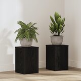 vidaXL stalci za biljke 2 kom Crni hrast 20x20x30 cm Igračka drvo | shoptok.hr