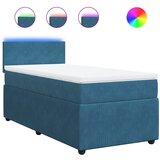 Maison Chic Box spring postelja - Vzmetna postelja z vzmetnico modra 80x200 cm žamet SL23702, (21879778) | Shoptok.si