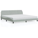  Okvir za krevet Dover svjetlosivi 200 x 200 cm baršunasti | shoptok.hr