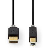 Nedis CCBW60100AT20 usb kabl 2.0 usb-a muški na usb-b muški, za stampac 480 mbps, pozlac´eni, 2m, okrugli Cene