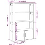  Komoda boja hrasta sonome 80x30x119,5 cm od konstruiranog drva | shoptok.hr