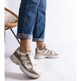 Gemre White and gold Ena sports sneakers | Shoptok.si