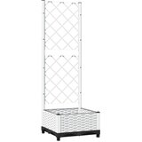 Maison Chic Cvetlično korito - Cvetlični Lonec z oporno mrežo belo 40x40x121,5 cm PP, (21790047) | Shoptok.si