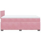 vidaXL Box spring postelja z vzmetnico roza 120x190 cm žamet | Shoptok.si