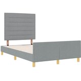  Krevetna konstrukcija Svjetlosiva 120 x 190 cm tkanina | shoptok.hr