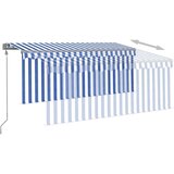  Automatska tenda s roletom i senzorom LED 3x2 5 m plavo-bijela | shoptok.hr