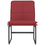  Ležaljka crvena boja vina 54 x 75 x 76 cm od umjetne kože | shoptok.hr