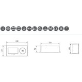 Gtv AVARO PLUS built-in socket, black | shoptok.hr