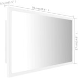 vidaXL led kopalniško ogledalo belo 90x8,5x37 cm akril, (20622234) | Shoptok.si
