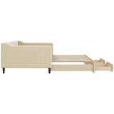  Dnevni krevet na razvlačenje s ladicama krem 100x200 cm tkanina | shoptok.hr