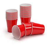 BeerCup Nadal 10 Oz, rdeči kozarci za zabave, slog ameriške univerze, 295 ml, za večkratno uporabo | Shoptok.si