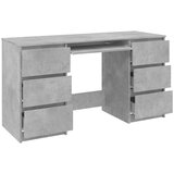  Pisaći stol siva boja betona 140 x 50 x 77 cm od iverice | shoptok.hr
