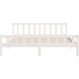  Posteljni okvir bel trden les 160x200 cm, (20606006) | Shoptok.si