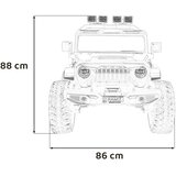  Dječji automobil na akumulator Extreme Sport 4x4, podesiva veličina, bijeli Slike