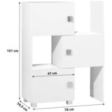 MID.YOU Kopalniški Regal Quadra, Bela | Shoptok.si