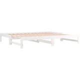  Dnevni ležaj na izvlačenje bijeli 2x(90x200)cm masivna borovina | shoptok.hr
