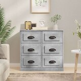  Komoda betonsko siva 70x35,5x67,5 cm inženirski les | Shoptok.si