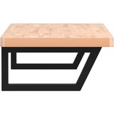  Zidna polica za umivaonik od čelika i masivne bukovine Smeđa 100 x 50 x 4 cm | shoptok.hr