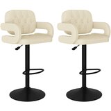 Furnova Barski stolčki 2 kosa krem blago, (21949008) | Shoptok.si