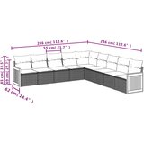  9-dijelni set vrtnih sofa s jastucima crni od poliratana | shoptok.hr